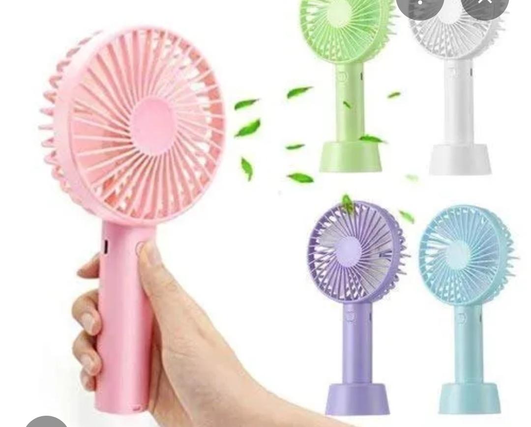 Portable USB Rechargeable Fan | Handheld 3 Speed Strong Wind Electric Small Mini Cooling Fan (random color)