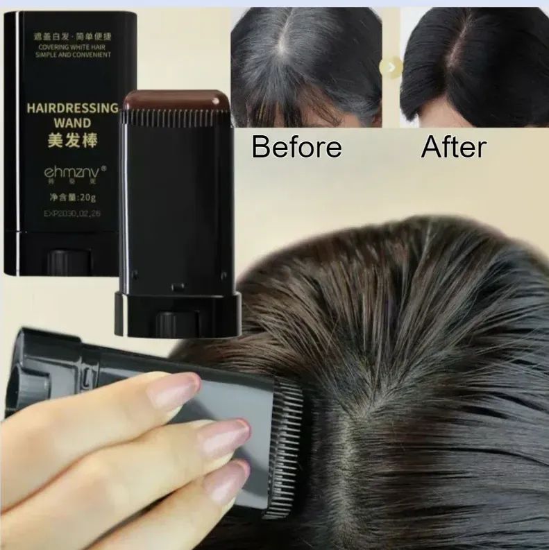 Instant Root Touch-Up Hair Color Comb Stick | Waterproof & Sweatproof Hair Dye Comb |